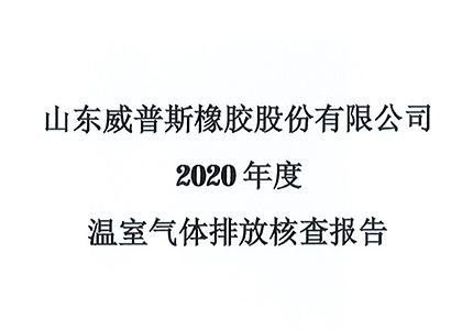 2020年度温室气体排放核查报告